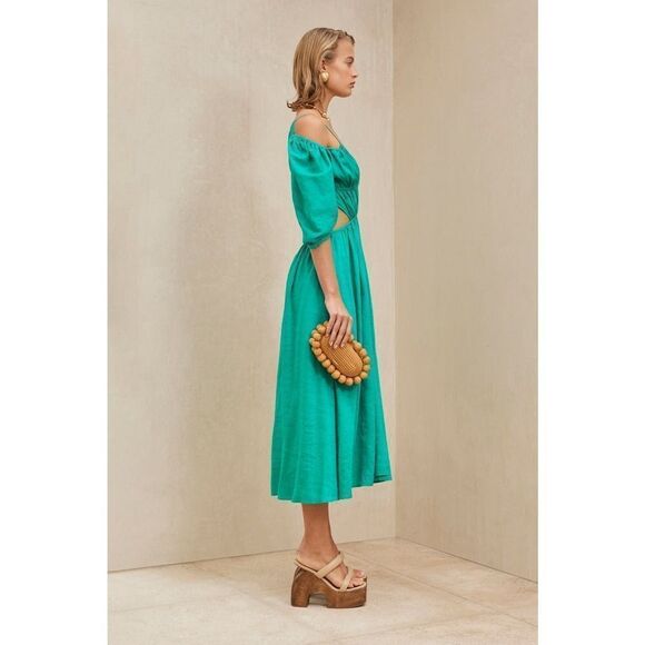 Cult Gaia Charlize Dress in Erba Nubby Faille M - Picture 12 of 14